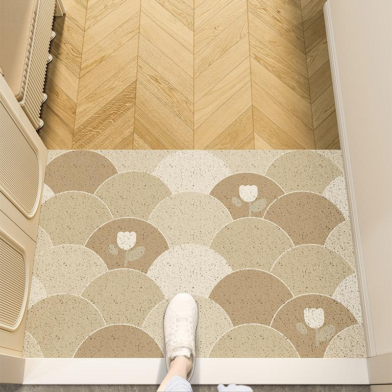 Entry Door Floor Mat Wire Ring Dirt-resistant Anti-slip Mat Porch Door Entrance Can Be Cut Foot Mat Shoe Change Area Dust Removal Entrance Door Mat