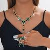 2026 Necklace Earrings Two-piece Set Premium Rhinestone Set Bridal Wedding Banquet Jewelry