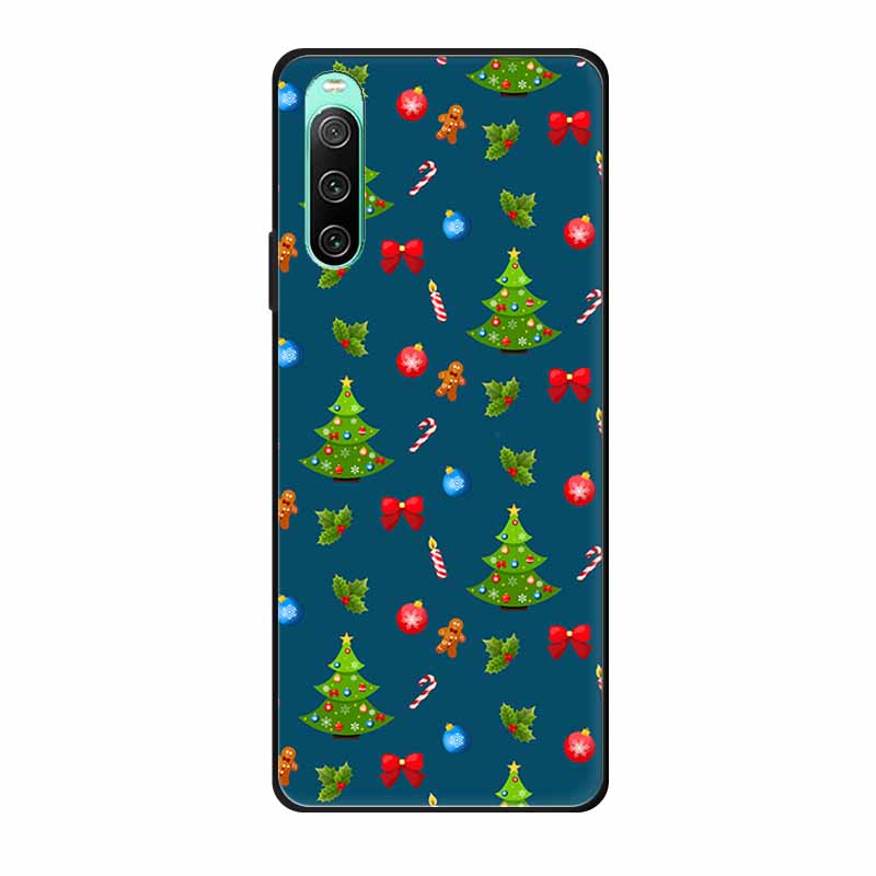 Christmas Phone Cases For Sony Xperia 10 IV Cases Soft TPU Silicone Santa Santa Claus Covers For Xperia 10 IV Cover Bumper Funda