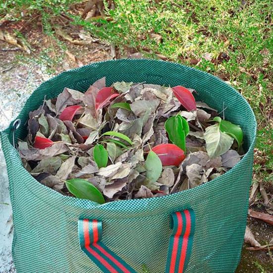 Leaf Collection Bag 13 Gal/32Gal/72 Gal Reusable Yard Waste Bag Heavy-Duty Upright Leaf Collector with 4 Handles for Lawn Garden Maintenance