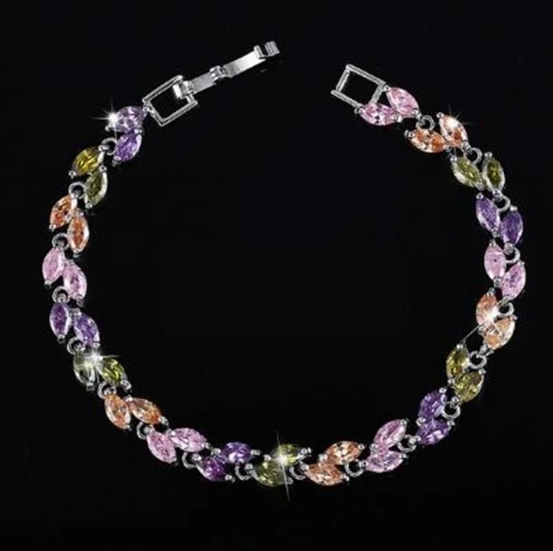 Bracelet Charm Élégant pour Femme Incrusté de Cristal Mode Bijoux de Fiançailles Mariage