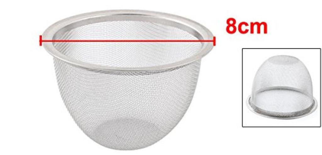 uxcell Tea Strainer, Stainless Steel, Silver Tone, Mesh Net, 8 x 5cm