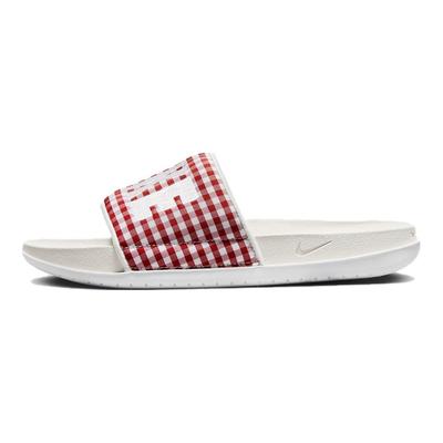 Offcourt Slide Mystic Red Plaid Women Sneakers Phantom White FN6603-600
