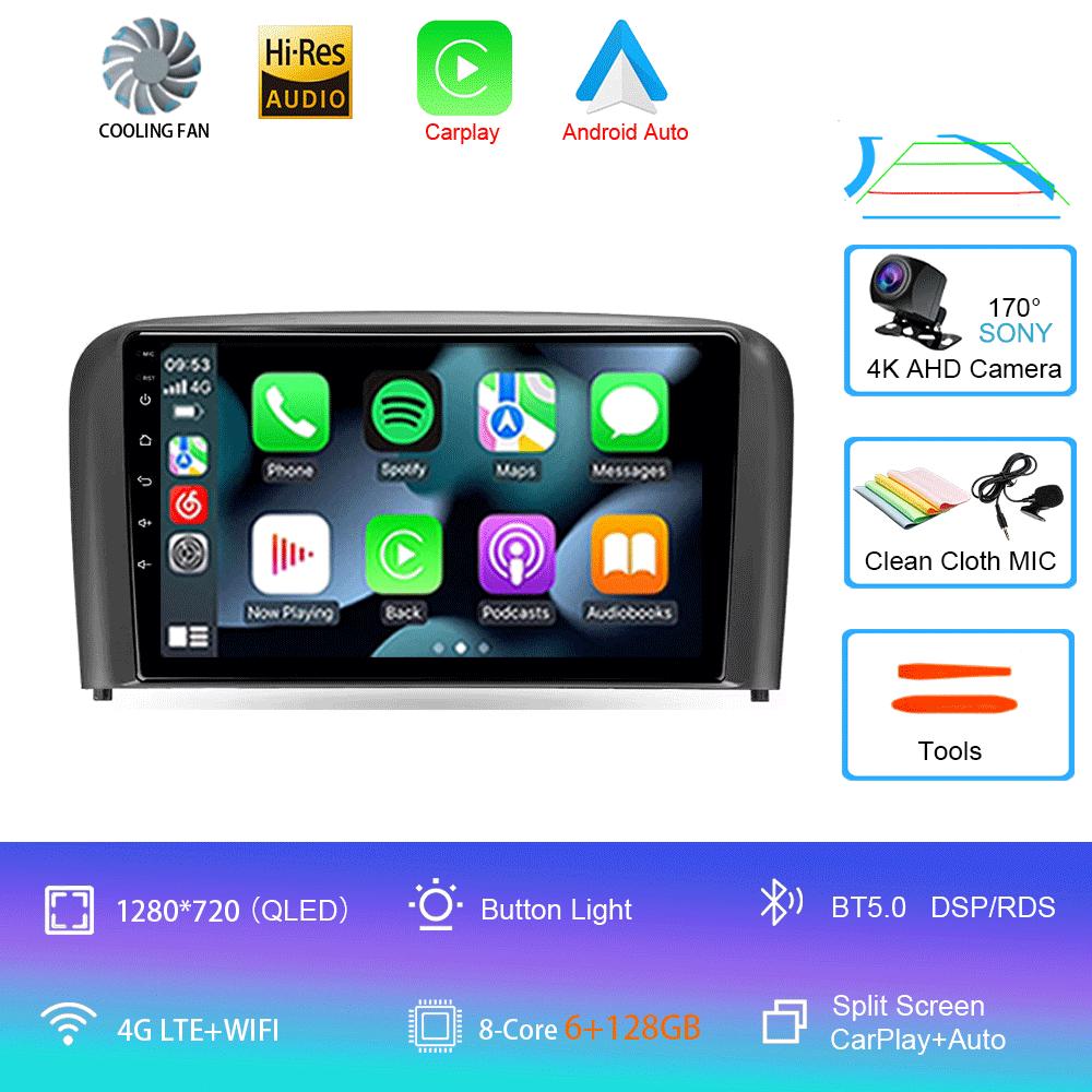 Car Radio Android 14 Carplay Auto 2K Screen Multimedia Player For Volvo S80 2004 2005 2006 2 Din Autoradio Stereo