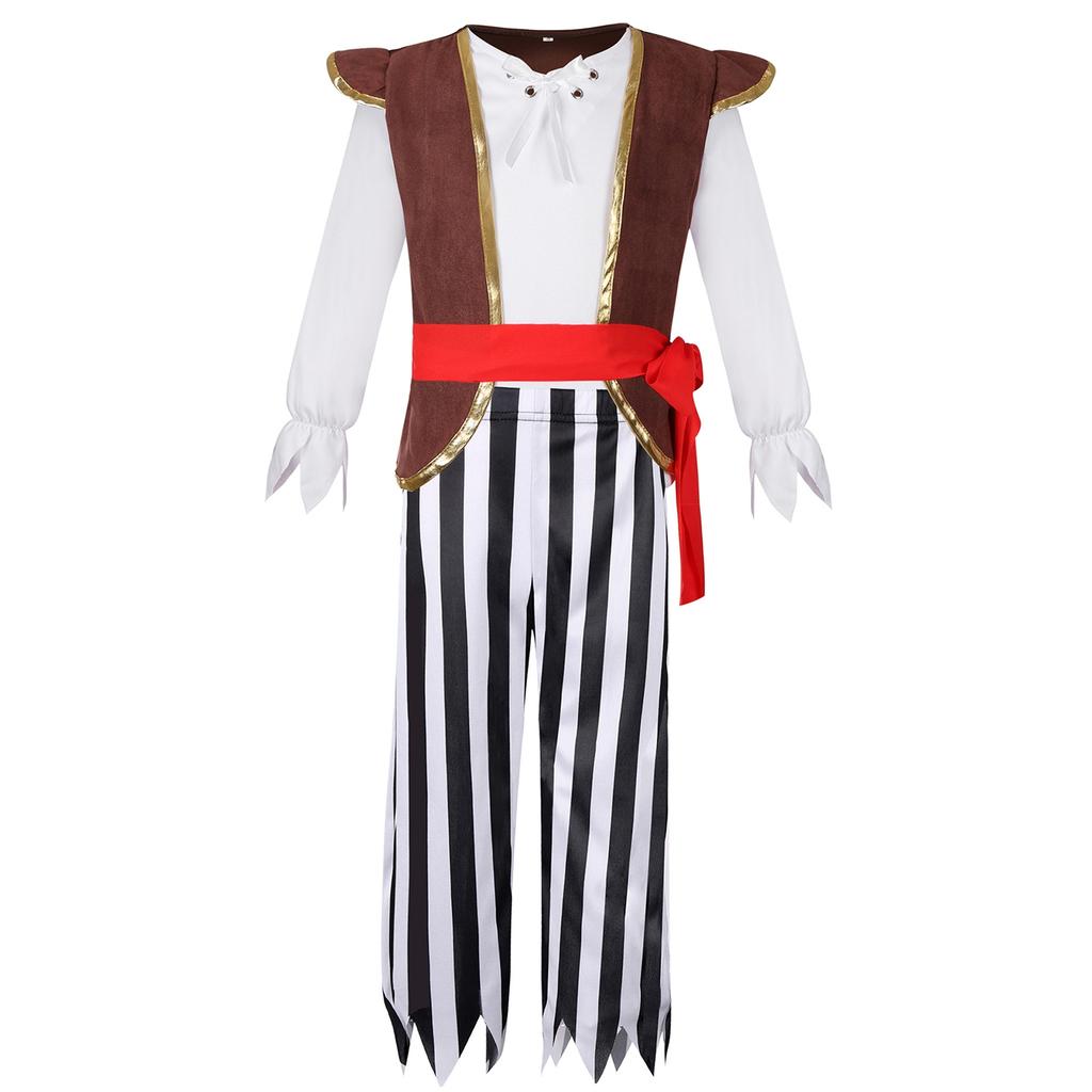 Halloween Pirate Costume Set for Party Performances
