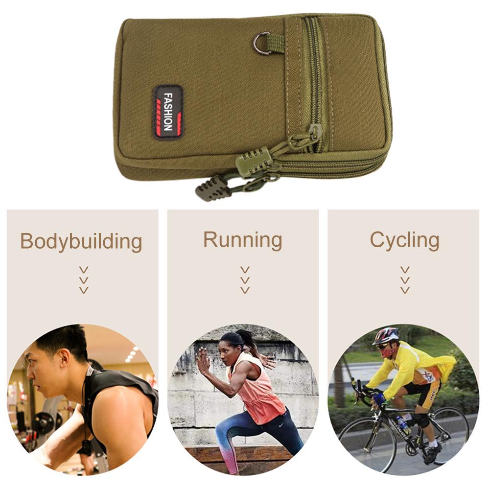 7 Inch Waist Fanny Pack Portable Coin Phone Organizer Bag Nylon Wear-resistant Lightweight for Outdoor Camping Hunting