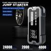 10000mAh 2000A Peak Car Jump Starter Air Compressor 4 In 1 Emergency Flashlight Portable Power Bank for Gas & Diesel Vehicles