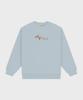DIME Koszulka z długim rękawem Crewneck Wężowy kursywą Szary chmurkowy