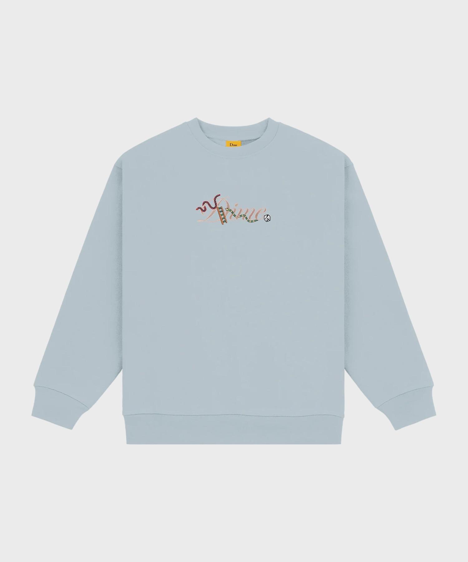 Футболка с длинным рукавом Dime Cursive Snake Crewneck Цвет: Облачно-серый Cloud Gray/L