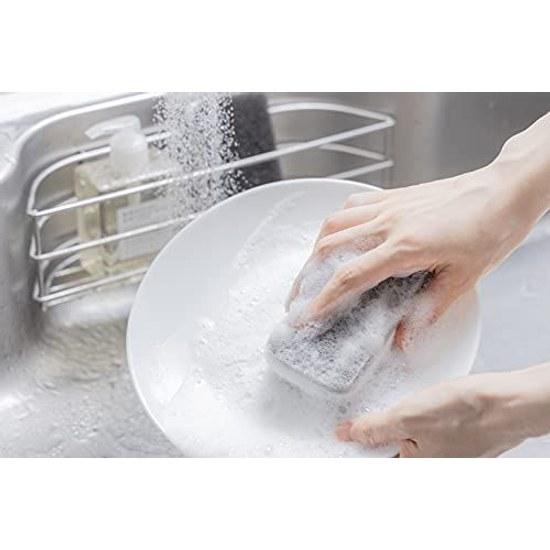 Seiei Sponge Monotone 10-piece Set 20337 Kitchen Oil Stains Long-lasting Three-layer Slim No Abrasives Soft Type 36.312cm