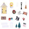 Miniature Elf Door Gnomes Set For Dollhouses Christmas Village Display Resin Craft Tabletop Decors