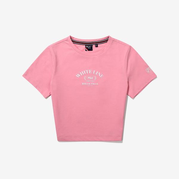 Fila Men Crop Graphic T shirT BRIGHTPINK/090