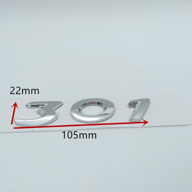 1pcs 206 207 208 301 307 308 408 508 2008 3008 4008 5008 car Letter Emblem Rear tail trunk Decals badge sticker Decal styling
