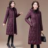 Women's Autumn Winter Plus Size Padded Thickened Down Jacket Warm and Comfortable Outerwear Long Hooded Slim Jacket