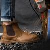 Steel Toe Work Boots for Men Leather Work Shoes Waterproof Safety Shoes Industrial Construction Protective Shoes with Metal Toe