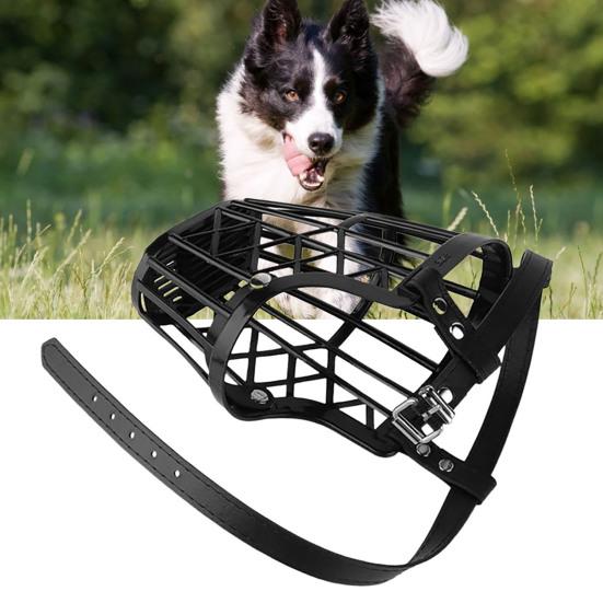 HundeMaulkorb Ausgeschnitten Atmungsaktiv Kunststoff Welpen Hundemaulkörbe Anti-Bellen Maulabdeckung für Outdoor-Training