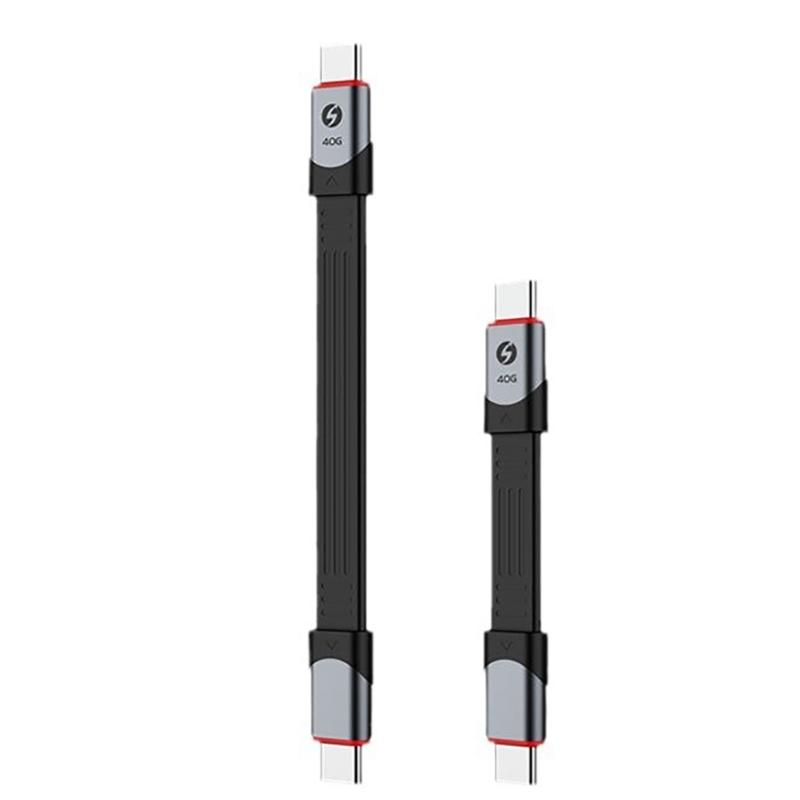 USB4 Data Cable 240W 40Gbps Full Function 15cm Flexible FPC Circuit Aluminum Shell for Multiple Devices Charing Cord