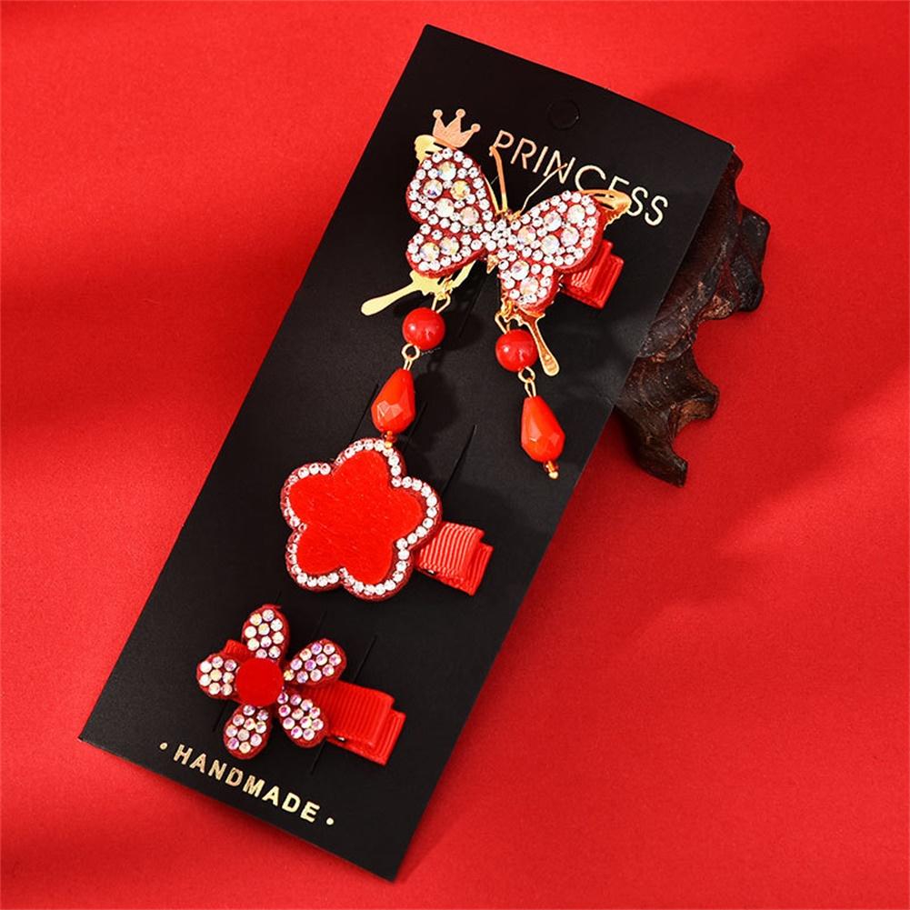 1 Set Of Hair Ornaments Multi-piece Alloy Chinese Style Girl New Year Hair Accessory