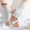 Guantes UV Ligeros Guantes de Protección, Ultra Finos Sin Dedos Seda de Hielo Refrigeración Verano para Mujeres Conducir Viajes UPF50