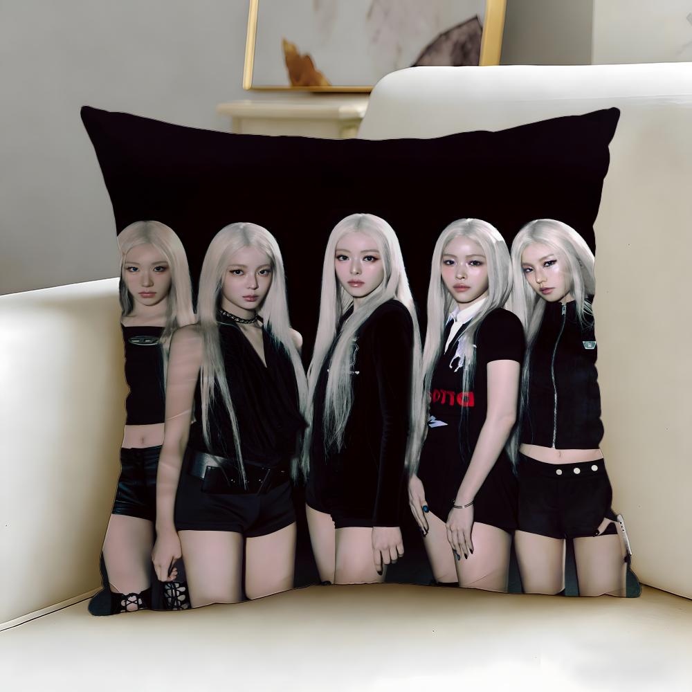 Kpop Style Group Itzy Cushion Cover Soft & Easy-Wash Pillow Case – Versatile For Couch, Bed, Travel And Office