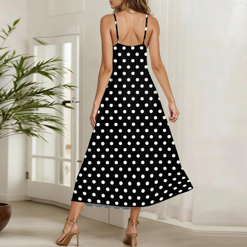 Abiti Estivi Da Donna Abiti Lunghi Svasati Linea Ad A Senza Maniche Vestiti Estivi Con Tasche