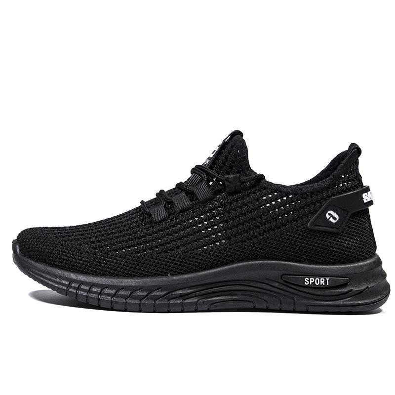 Mesh large size men's shoes 2025 summer hollow breathable casual shoes soft sole simple sports shoes