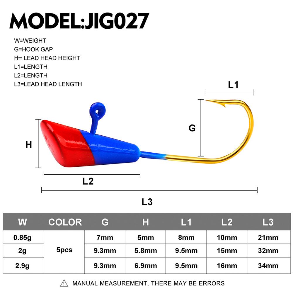 Colored Soft Worm Lure Jig Head Hook - Upturned Artificial Bait Fish Hook Tumbler for Fishing Tackle.