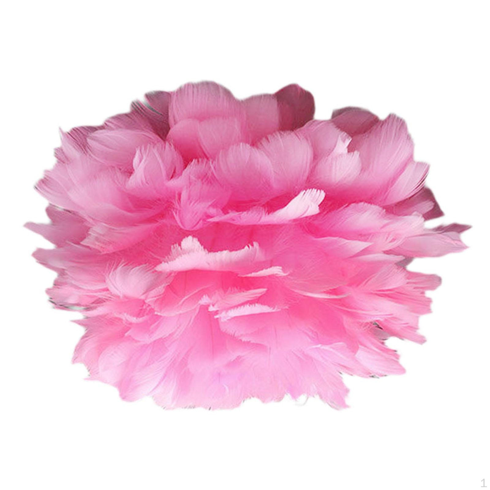 

Абажур из искусственного пера розовый