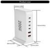 USB C Ladegerät 200W Schnellladegerät Block 6 Port Ladestation Ziegelstein Laptop-Ladegerät 2 USB + 4 Typ C für Reisen Zuhause