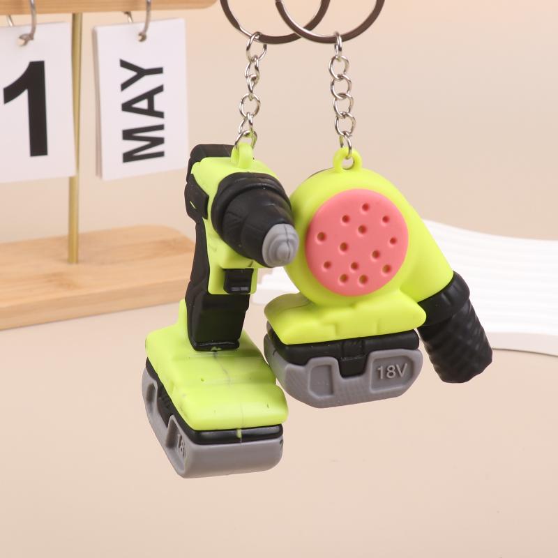 Portable Soft Rubber Power Tools Pendant Keychain Suitable Trendy Daily Backpack Ornaments Adornments