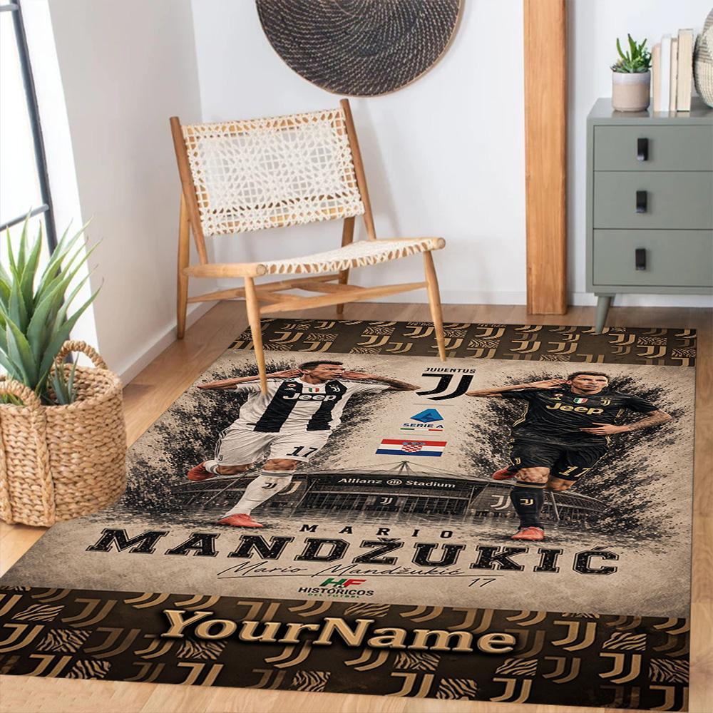 Juventus Customize Your Name Floor Rug Office Rug Design for Living Rooms Dormitory Study room Foyer Antislip Carpet Office home decor