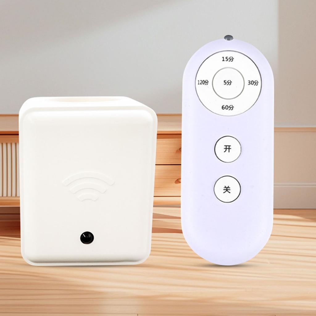 Simple Installation E27 Socket Base Timer Remote Control 5 Time Setting for Energy Efficient Home Lighting EU Plug
