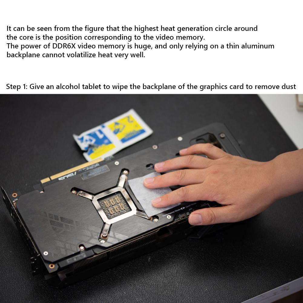 GPU Backplane Radiator Graphics Card Backplane Heatsink Alloy Aluminum Cooling Backplate DIY Gamer Cooler for RTX 3090 3080 3070