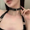Punk Schwarze Choker-Halskette für Frauen - High-End Schlüsselbeinkette Accessoire
