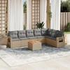 VidaXL Garden Lounge Set with Cushions 8 Pcs, Patio Sofas, Patio Furniture Set, Outdoor Furniture, Beige 3224596
