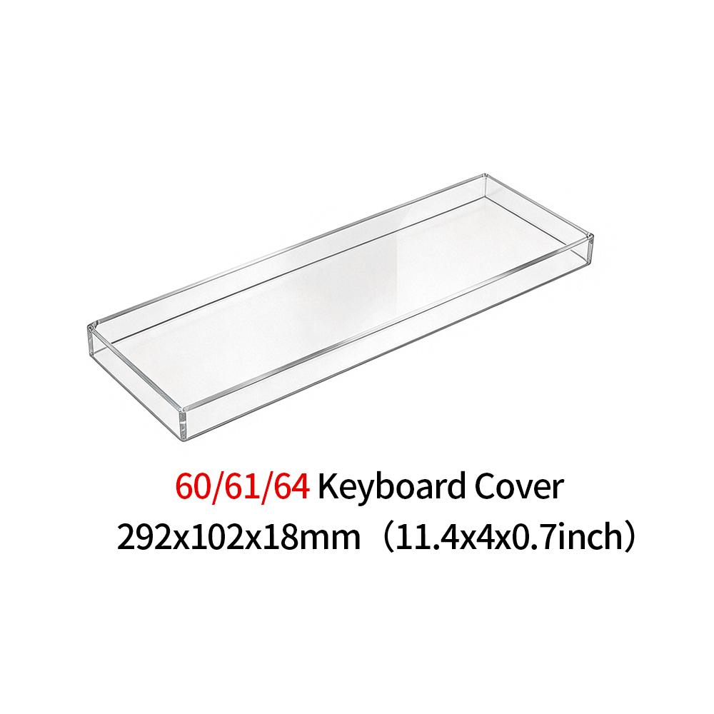Clear Acrylic Mechanical Keyboard Dust Cover Protector Case For 60 96 98 104/108Key Transparent Anti-Dust Keyboard & Mouse Cover