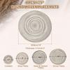 Uxcell 4-Piece Round Woven Place Cushions, 15", Heat-Resistant, Gradient Gray, for Kitchen/Dining Table Countertops