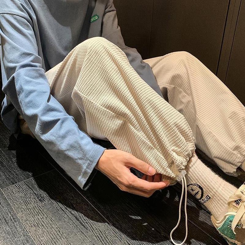 Lattice Summer Men's Fashion Clothing Drawstring Hip Hop Sweatpants Work Clothing Sportswear Teenager Jogger Women's Cargo Pants For Men
