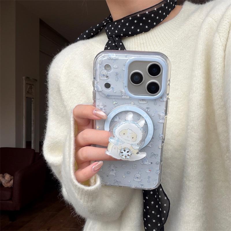 Winter Snowflakes Rabbit iPhone 17/16 Pro Max/15/14 Case