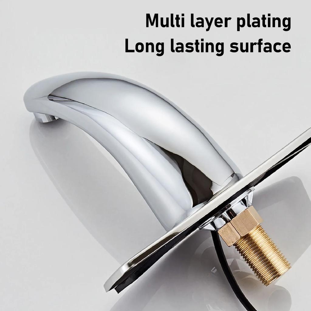 Sensor Faucet Energy Saving Infrared Sensing G1/2 Automatic Sensor Bathroom Faucet High Sensitivity Fine Polished for Bathroom