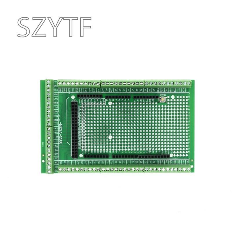 Double-side PCB Prototype Screw Terminal Block Shield Board Kit For MEGA-2560 Mega 2560 R3 Mega2560 R3