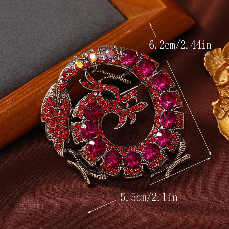 Year of the Dragon Retro Style Brooch: Exquisite Chinese Dragon Totem Pin for Suit Lapel
