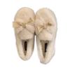 Women's Plush White Furry Fairy Shoes - Autumn/Winter Velvety Bean Style for Expecting Moms
