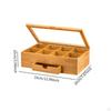 Tea Storage Box Organizer Keeps Bags Fresh with Lid Holder Jewelry Case for Desktop