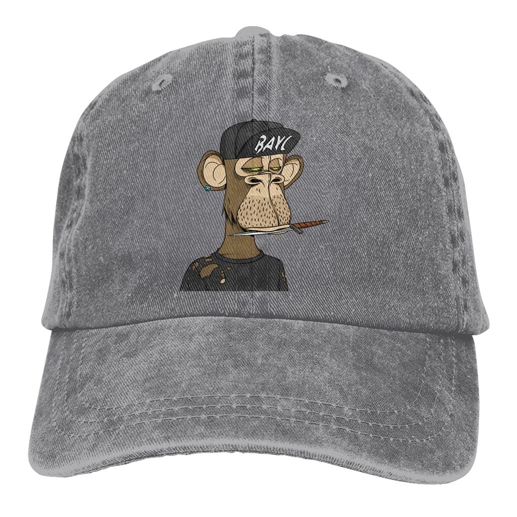 NFT Non Fungible Tokens Multicolor Hat Peaked Women's Cap Bored Ape Yacht Club #8811 Personalized Visor Protection Hats