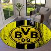 Borussia Round Area Rug,Carpet Rug for Living Room Bedroom Sofa Playroom Decor,Non-slip Floor Mat