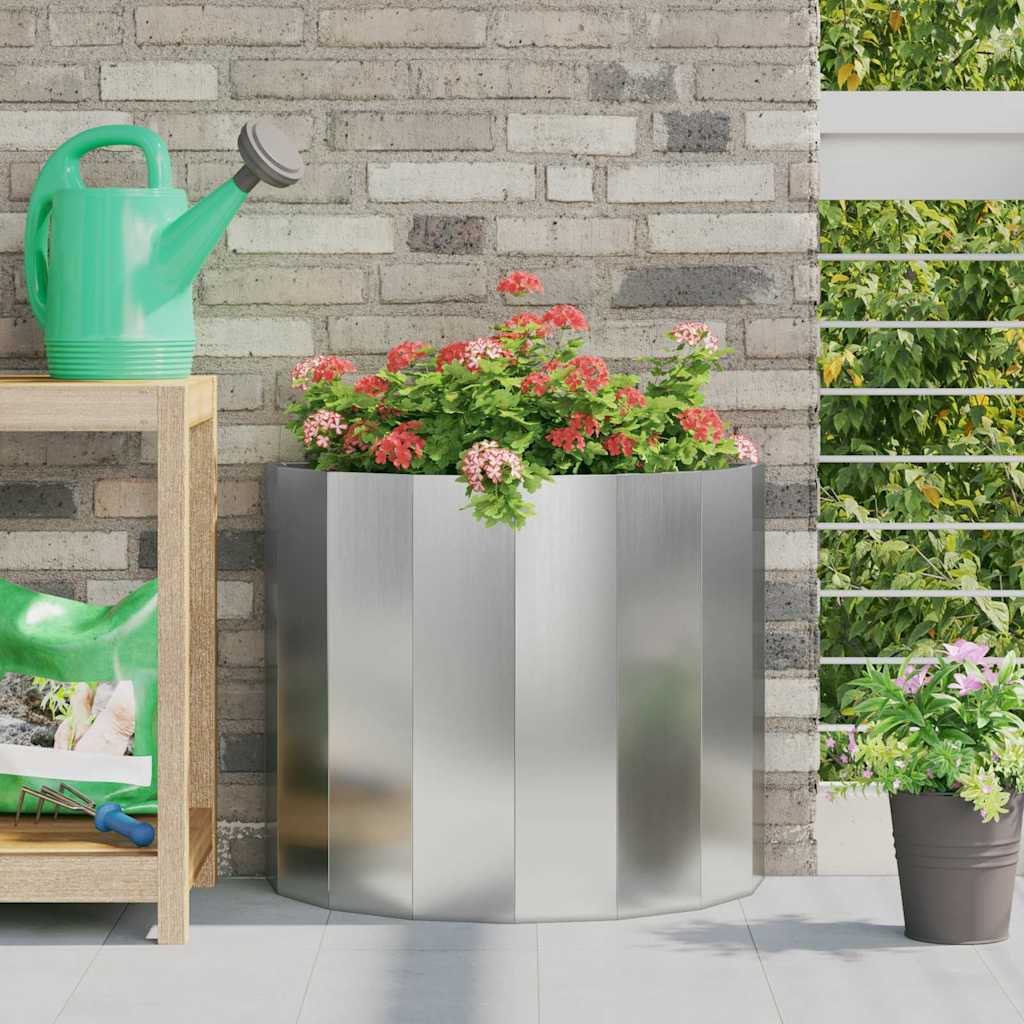 Planter Silver 60 x 30 x 50 cm Galvanized Steel