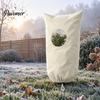 Winter Plant Shield for Garden Shrubs 2Pcs Freeze Protection Covers with Round Window, Frost Patio Gardens Zipper & Drawstring, Breathable Blanket