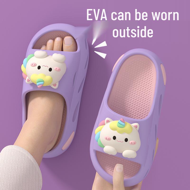 Sommer Cartoon Kinderhausschuhe: Rutschfeste Sandalen mit weicher Sohle für Jungen und Mädchen, Süße Baby-Strandbekleidung für drinnen/draußen