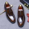 Mode Italienische Handgefertigte Herrenschuhe Echtes Leder Schwarz Braun Retro Business Hochzeit Formelle Schuhe für Herren 2025 Neu
